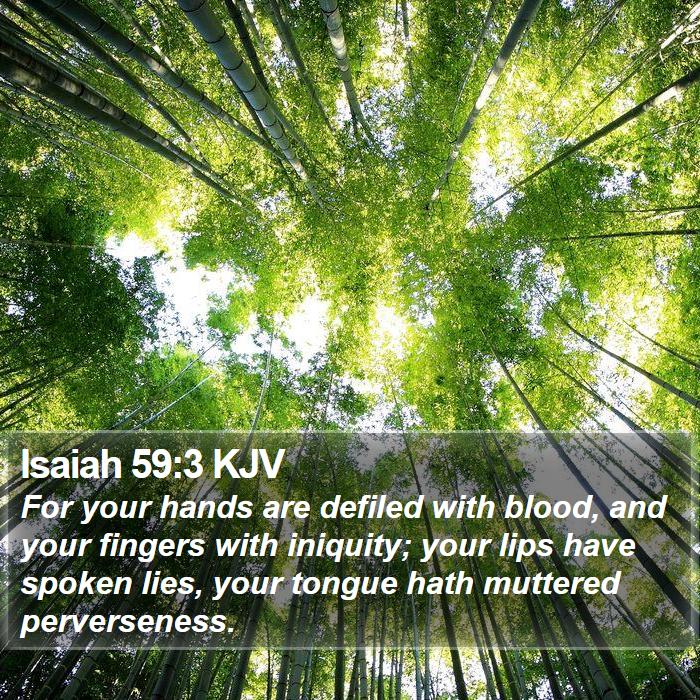 Isaiah 59:3 KJV Bible Study