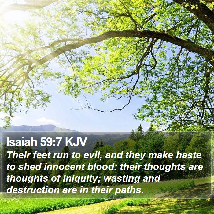 Isaiah 59:7 KJV Bible Study