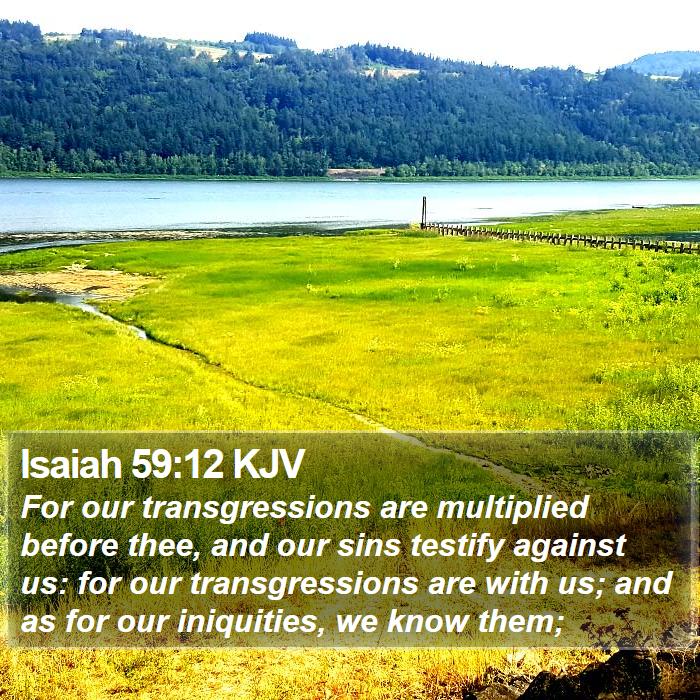 Isaiah 59:12 KJV Bible Study