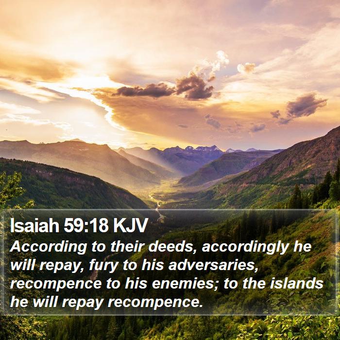 Isaiah 59:18 KJV Bible Study