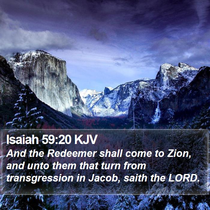 Isaiah 59:20 KJV Bible Study