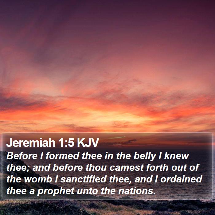 Jeremiah 1:5 KJV Bible Study