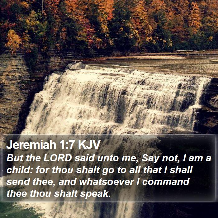 Jeremiah 1:7 KJV Bible Study