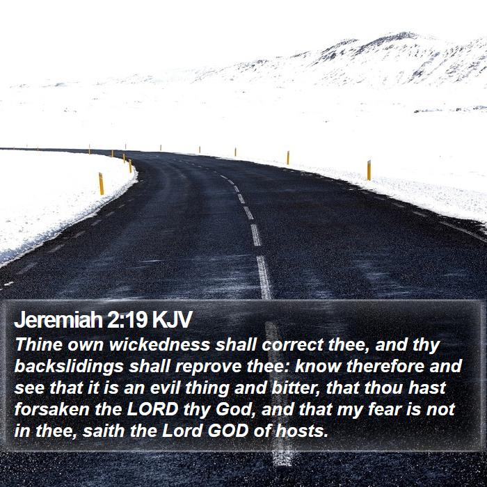 Jeremiah 2:19 KJV Bible Study