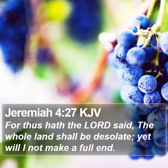 Jeremiah 4:27 KJV Bible Study