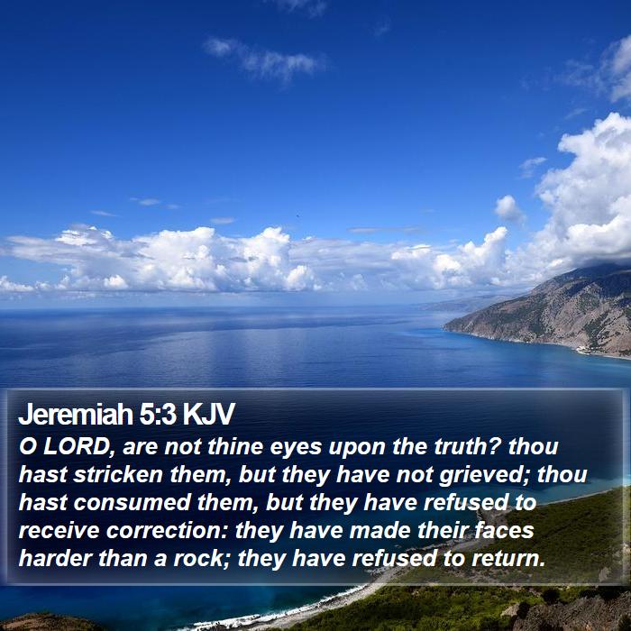 Jeremiah 5:3 KJV Bible Study