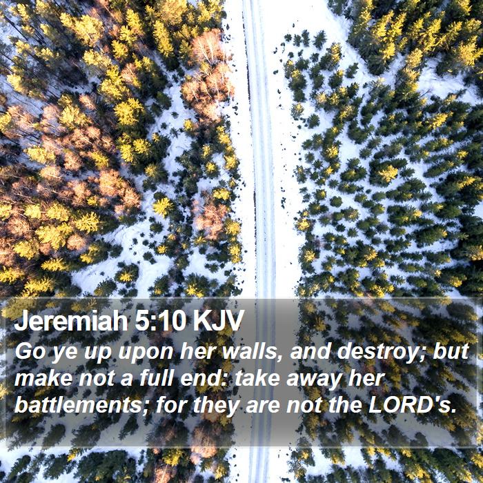 Jeremiah 5:10 KJV Bible Study