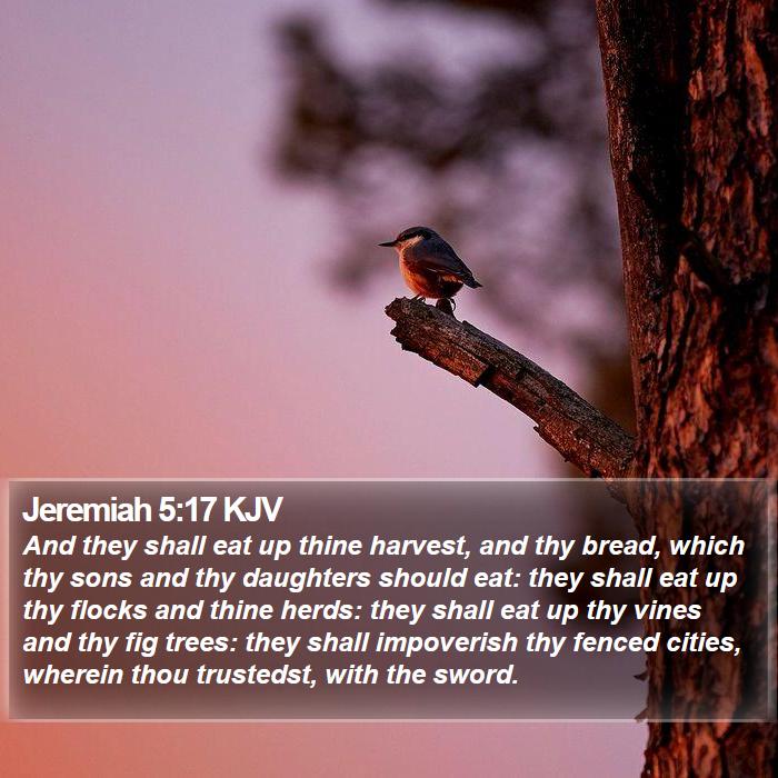 Jeremiah 5:17 KJV Bible Study