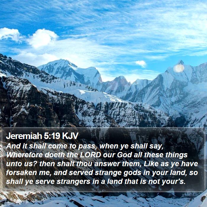 Jeremiah 5:19 KJV Bible Study