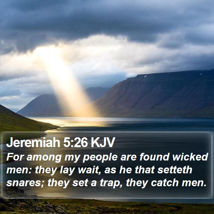 Jeremiah 5:26 KJV Bible Study