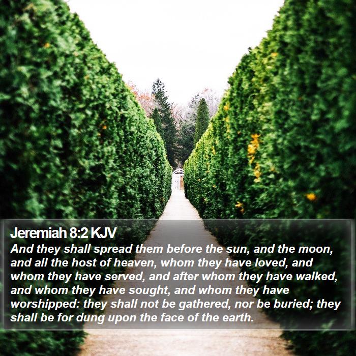 Jeremiah 8:2 KJV Bible Study