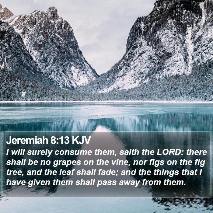 Jeremiah 8:13 KJV Bible Study