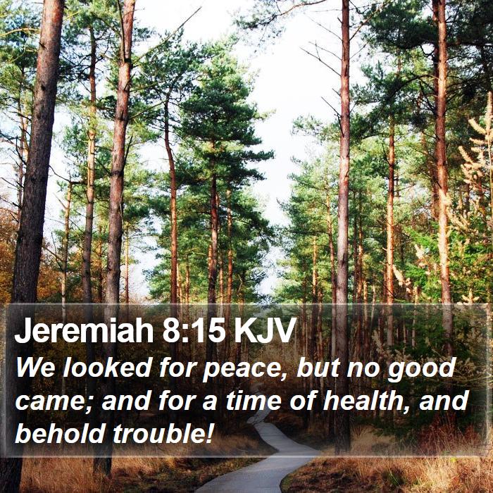 Jeremiah 8:15 KJV Bible Study