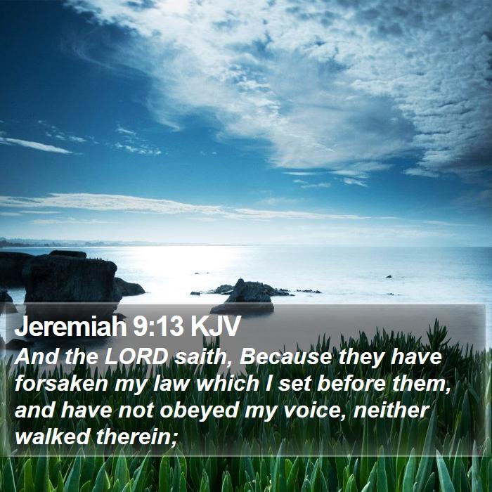 Jeremiah 9:13 KJV Bible Study