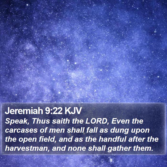 Jeremiah 9:22 KJV Bible Study