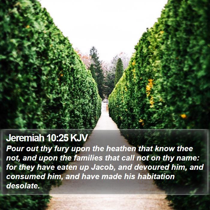 Jeremiah 10:25 KJV Bible Study