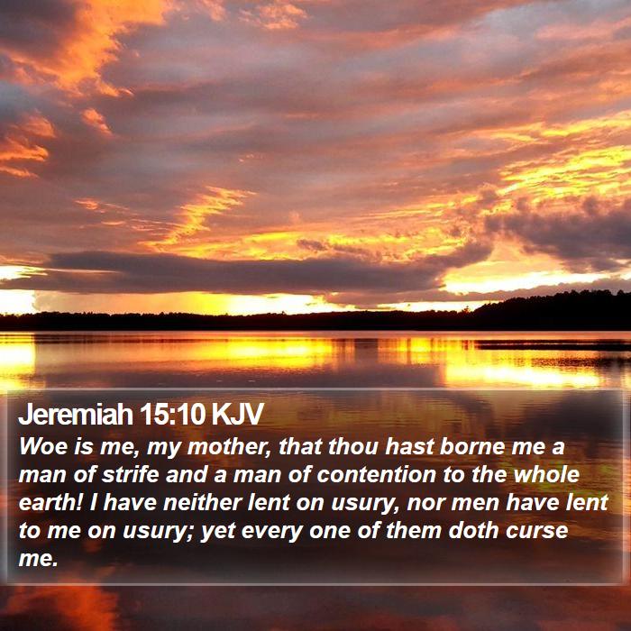 Jeremiah 15:10 KJV Bible Study