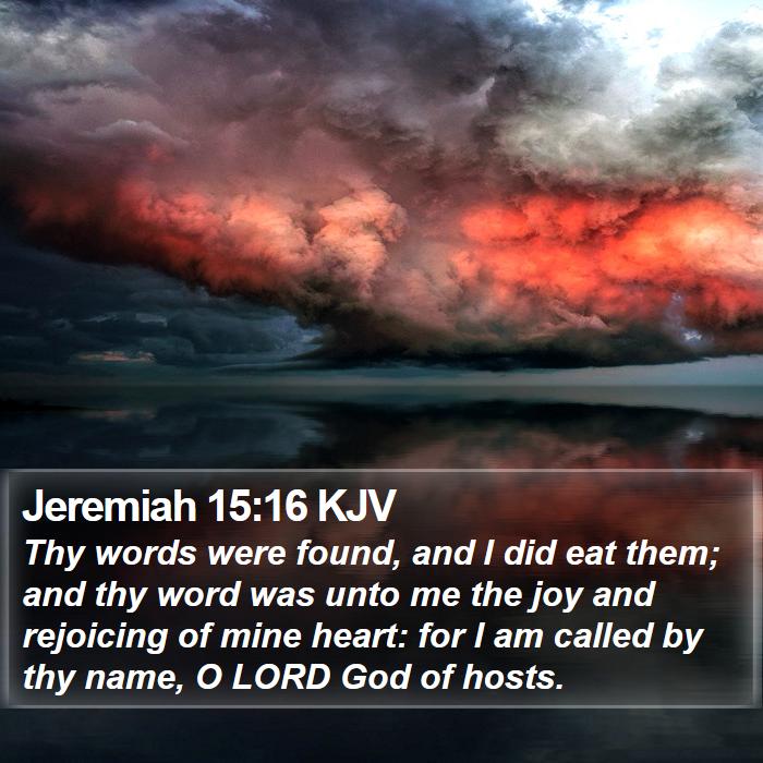 Jeremiah 15:16 KJV Bible Study