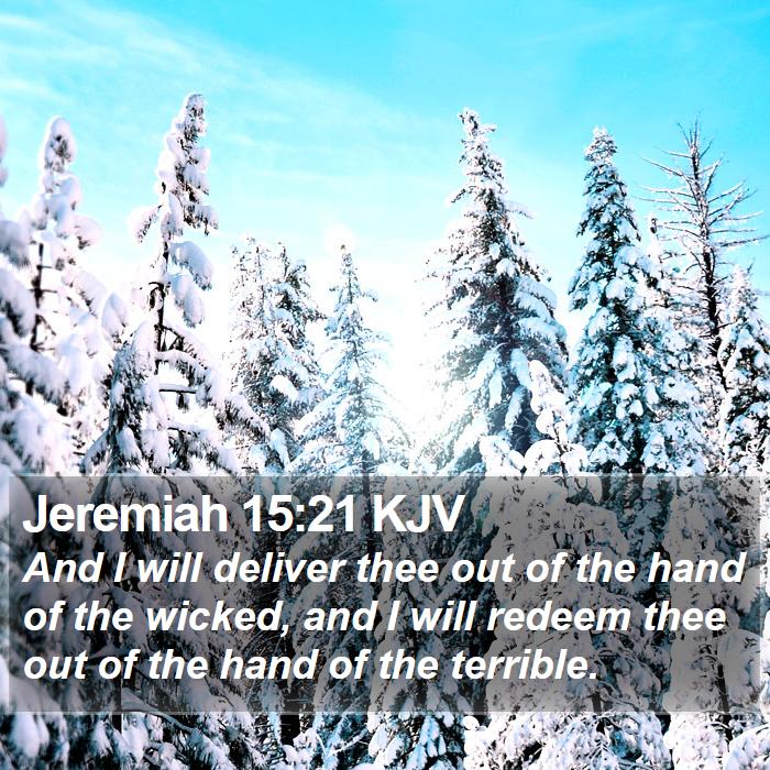 Jeremiah 15:21 KJV Bible Study