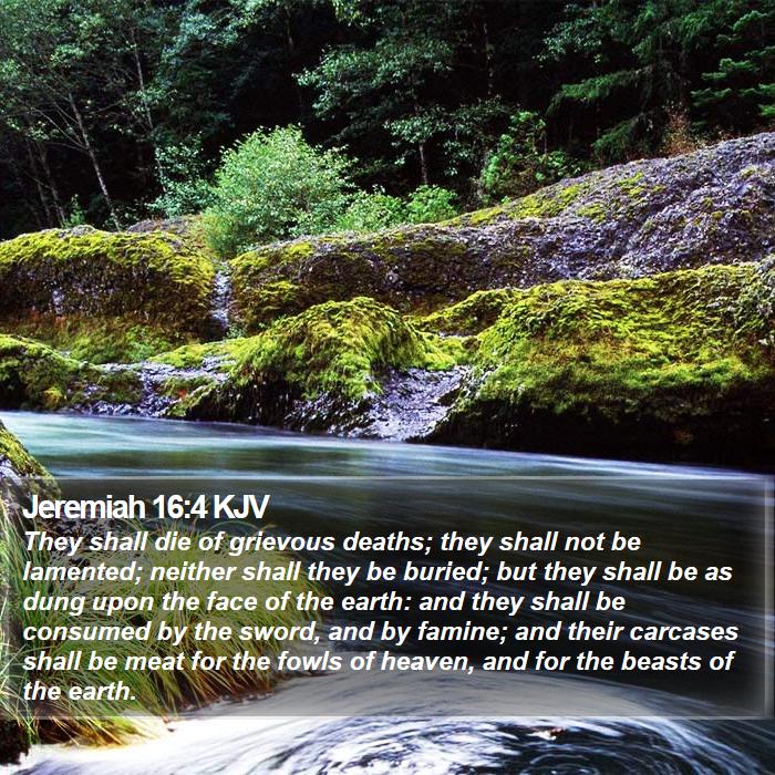 Jeremiah 16:4 KJV Bible Study