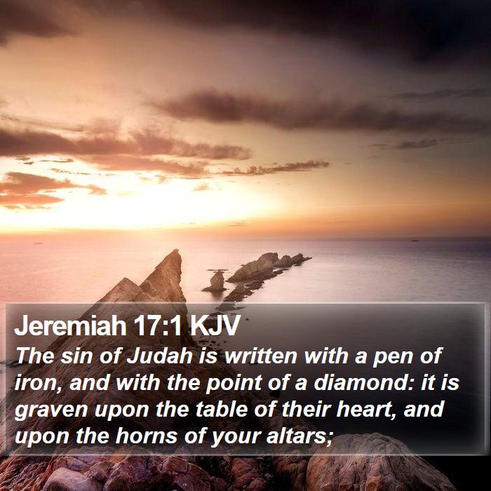 Jeremiah 17:1 KJV Bible Study