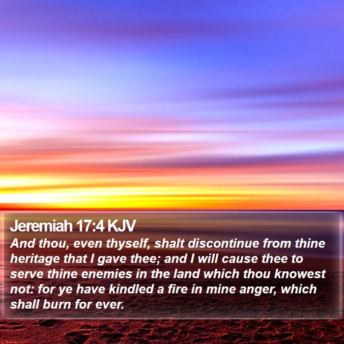 Jeremiah 17:4 KJV Bible Study