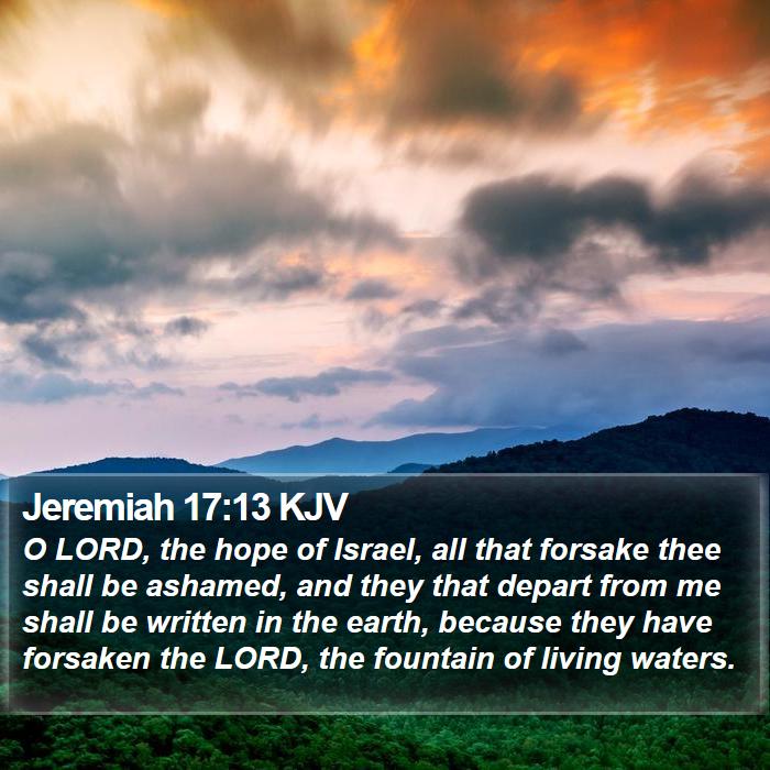 Jeremiah 17:13 KJV Bible Study