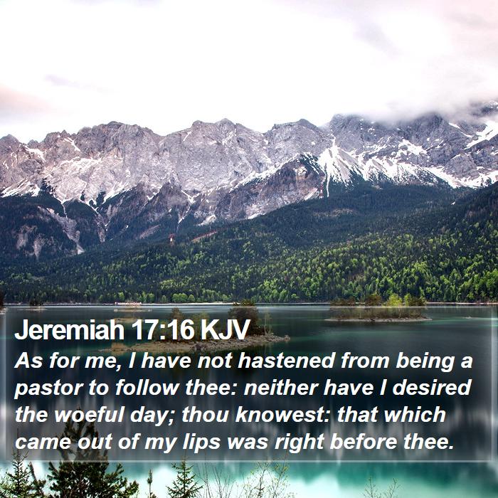 Jeremiah 17:16 KJV Bible Study