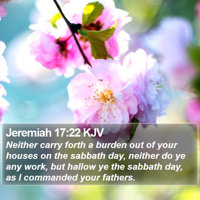 Jeremiah 17:22 KJV Bible Study