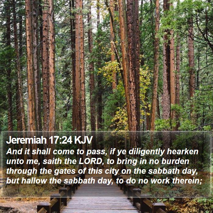 Jeremiah 17:24 KJV Bible Study