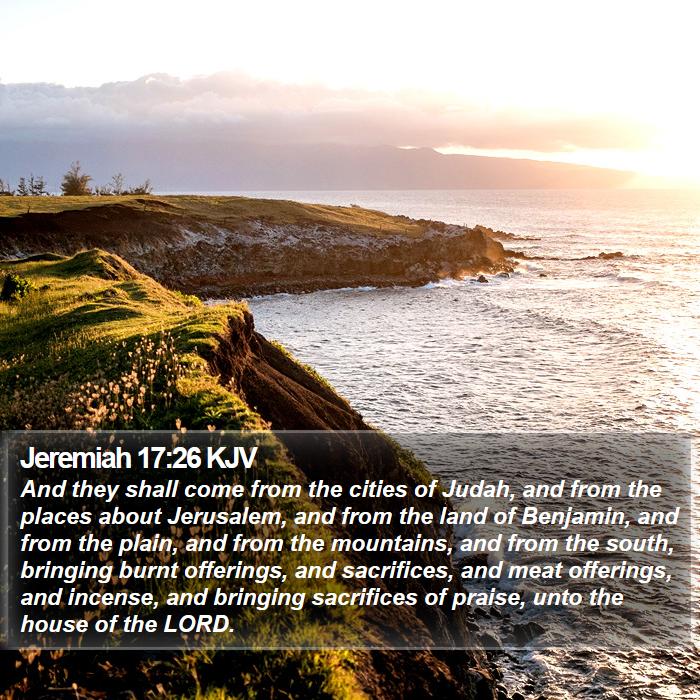 Jeremiah 17:26 KJV Bible Study