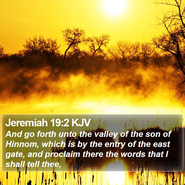 Jeremiah 19:2 KJV Bible Study