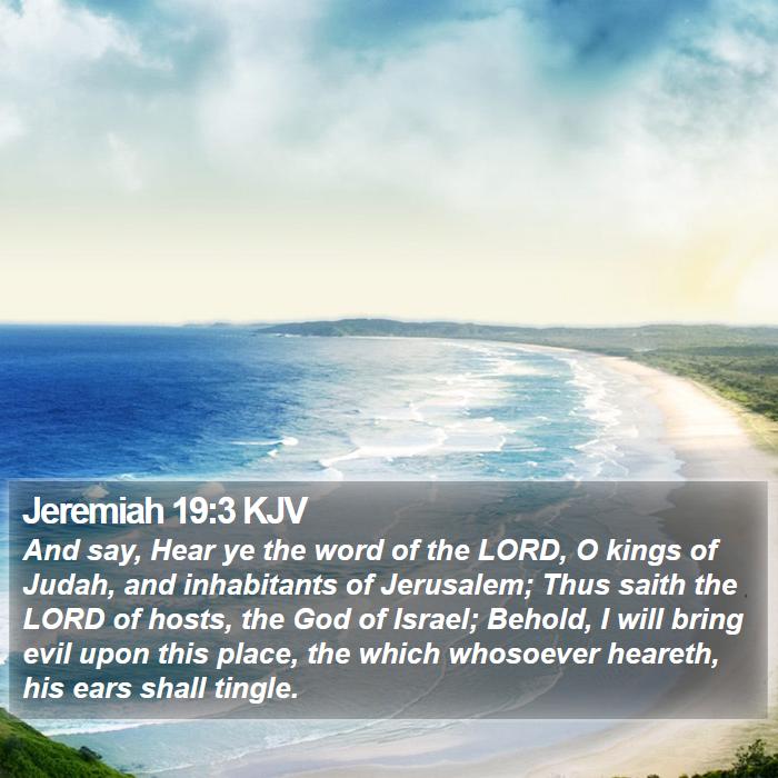 Jeremiah 19:3 KJV Bible Study