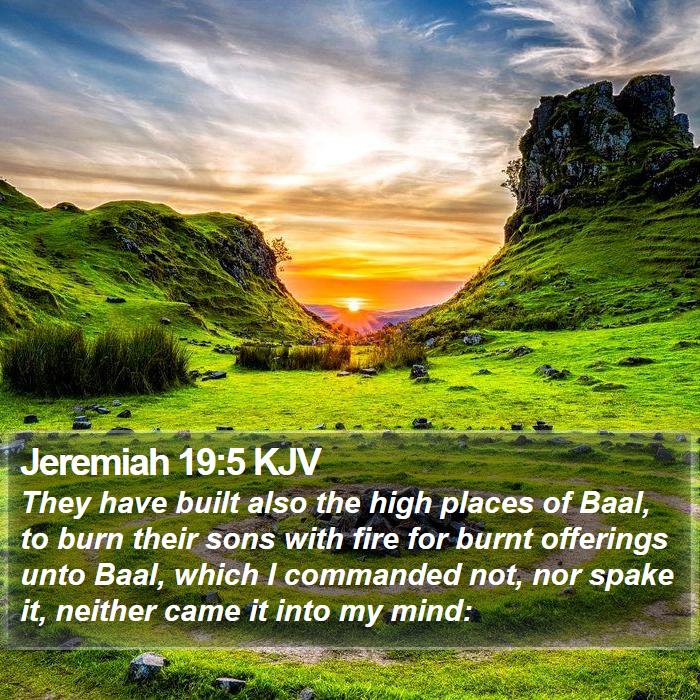 Jeremiah 19:5 KJV Bible Study