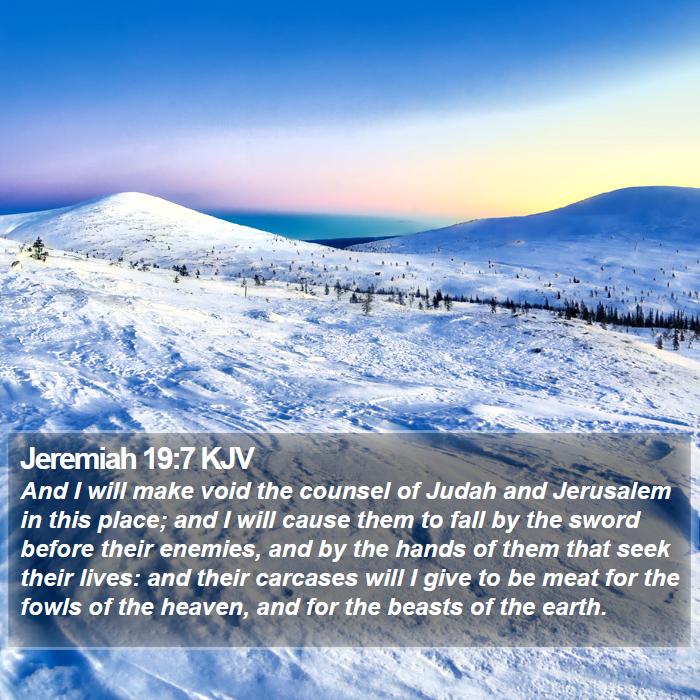 Jeremiah 19:7 KJV Bible Study