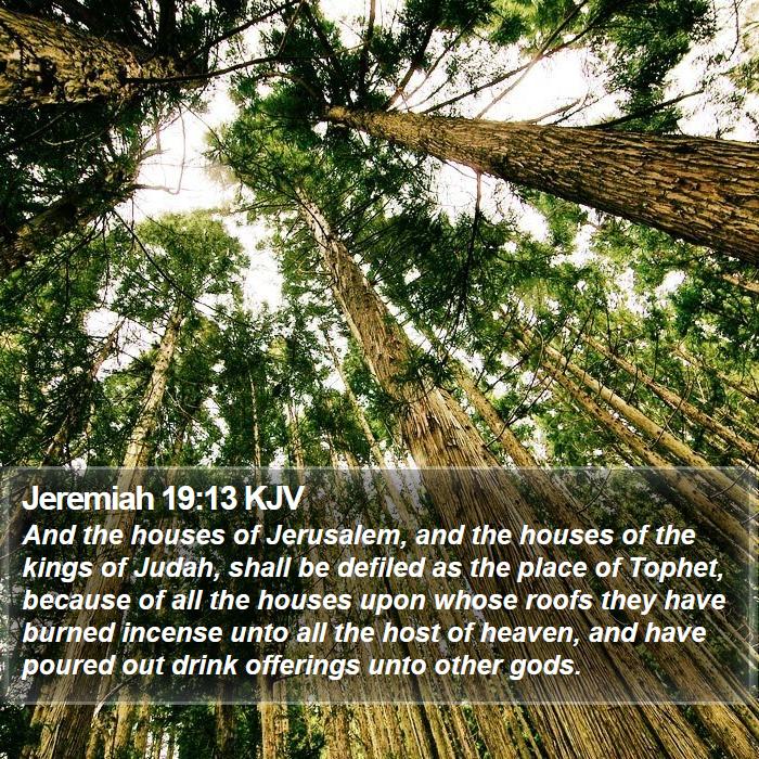 Jeremiah 19:13 KJV Bible Study