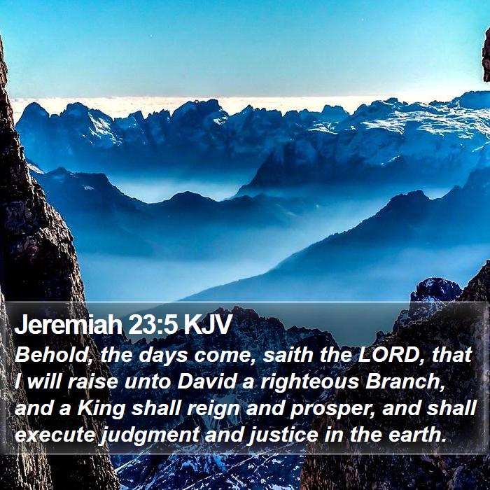 Jeremiah 23:5 KJV Bible Study