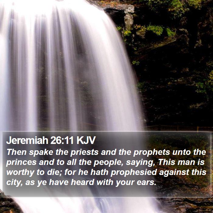 Jeremiah 26:11 KJV Bible Study