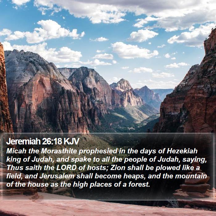 Jeremiah 26:18 KJV Bible Study