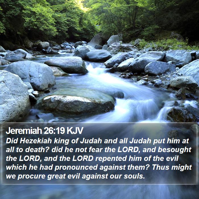 Jeremiah 26:19 KJV Bible Study