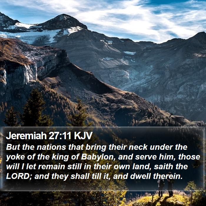 Jeremiah 27:11 KJV Bible Study