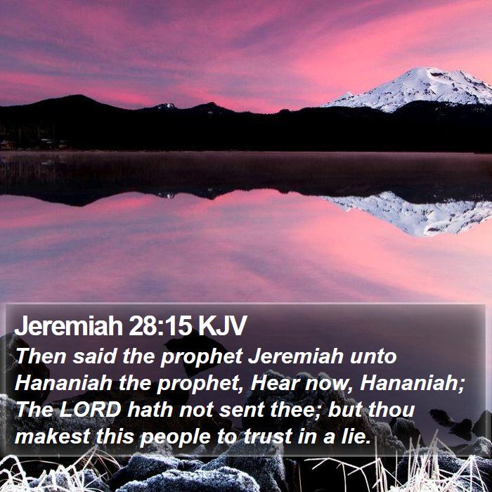 Jeremiah 28:15 KJV Bible Study