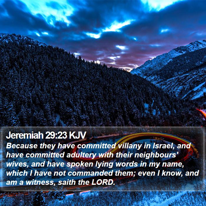Jeremiah 29:23 KJV Bible Study