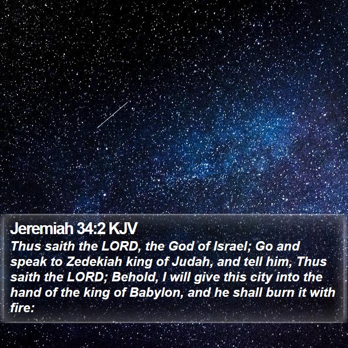 Jeremiah 34:2 KJV Bible Study
