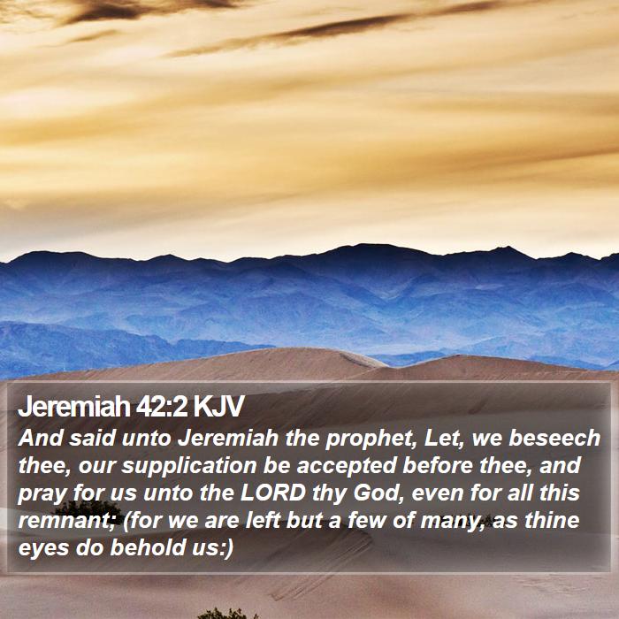 Jeremiah 42:2 KJV Bible Study