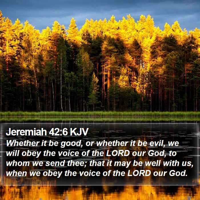 Jeremiah 42:6 KJV Bible Study