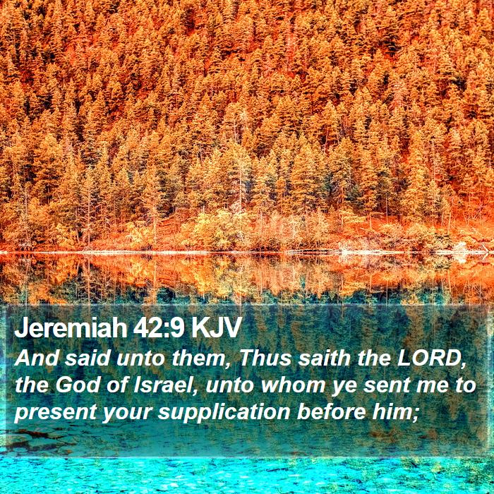 Jeremiah 42:9 KJV Bible Study