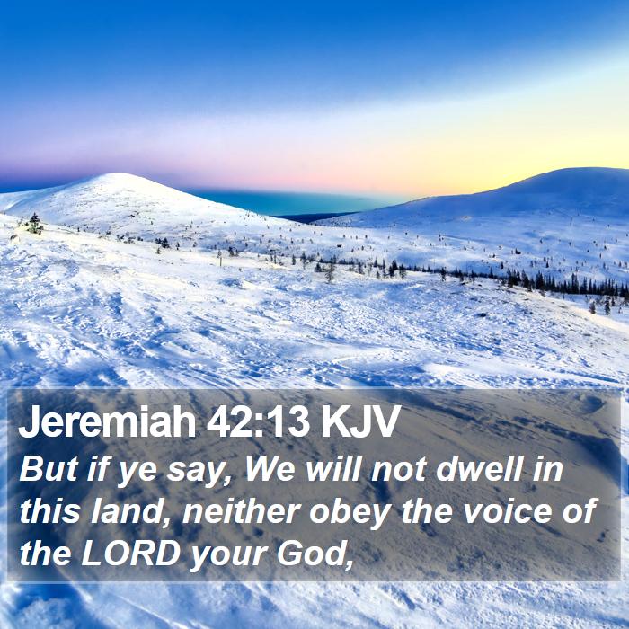 Jeremiah 42:13 KJV Bible Study