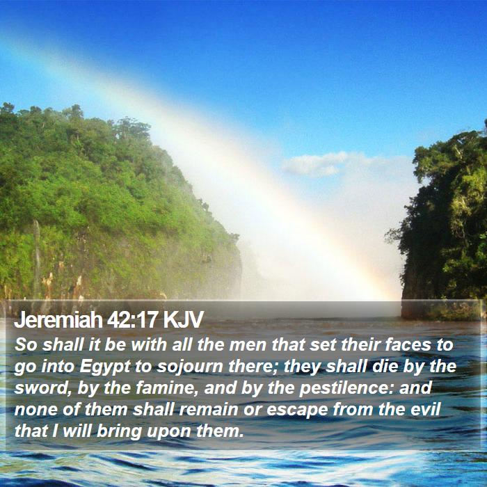 Jeremiah 42:17 KJV Bible Study