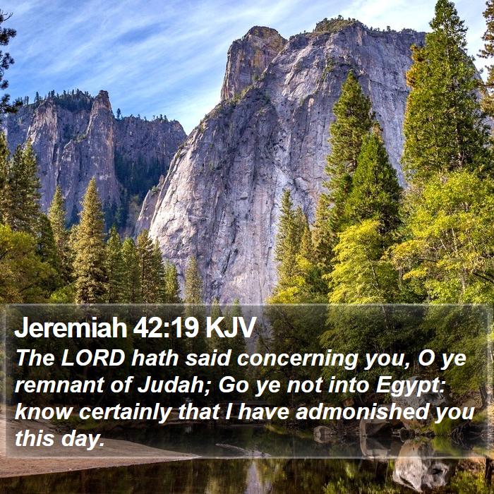 Jeremiah 42:19 KJV Bible Study